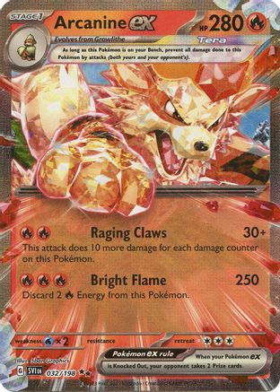 Arcanine ex (32/198) - SV01 Scarlet & Violet Base Set Holofoil - Double Rare
