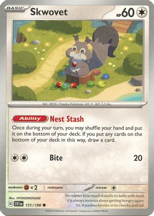 Skwovet (151/198) - SV01 Scarlet & Violet Base Set Reverse Holofoil - Common