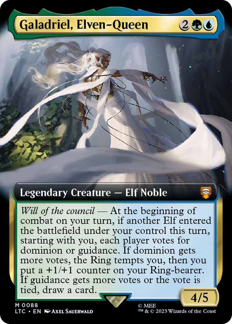 Galadriel, Elven-Queen (Extended Art) (LTC-088) - Tales of Middle-earth Commander: (Extended Art)