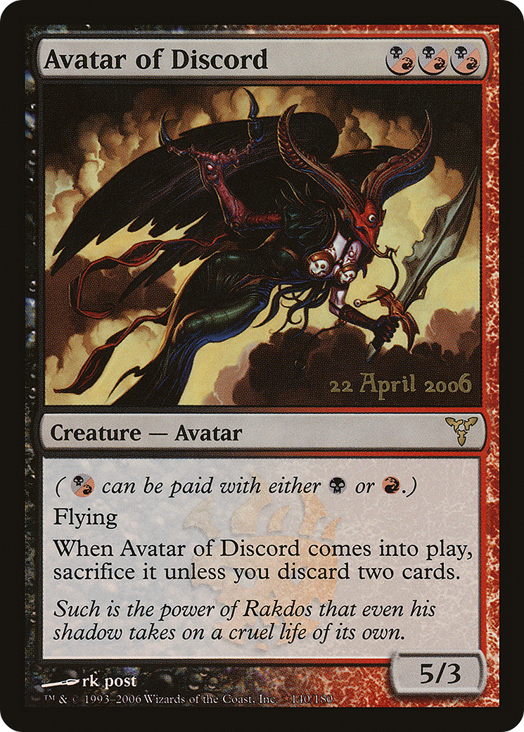 Avatar of Discord (PRE-140★) - Dissension Promos (Prerelease) Foil