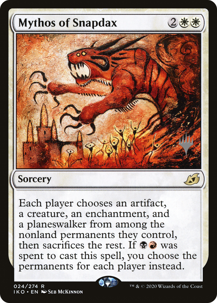 Mythos of Snapdax (PPIKO-24P) - Ikoria: Lair of Behemoths Promos Foil (Promo Pack)