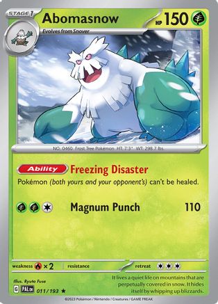 Abomasnow (11/193) - SV02 Paldea Evolved Reverse Holofoil - Rare