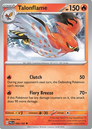 Talonflame (30/193) - SV02 Paldea Evolved Reverse Holofoil - Uncommon