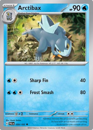 Arctibax (59/193) - SV02 Paldea Evolved - Uncommon