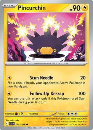 Pincurchin (73/193) - SV02 Paldea Evolved Reverse Holofoil - Uncommon