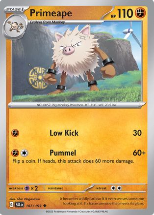 Primeape (107/193) - SV02 Paldea Evolved - Uncommon