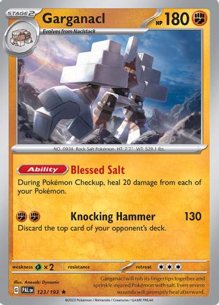 Garganacl (123/193) - SV02 Paldea Evolved Reverse Holofoil - Rare