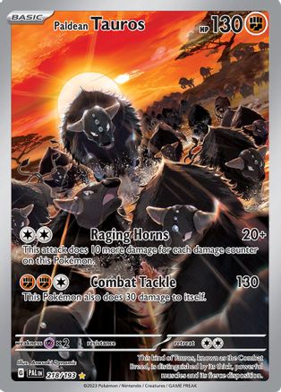 Paldean Tauros (218/193) - SV02 Paldea Evolved Holofoil - Illustration Rare