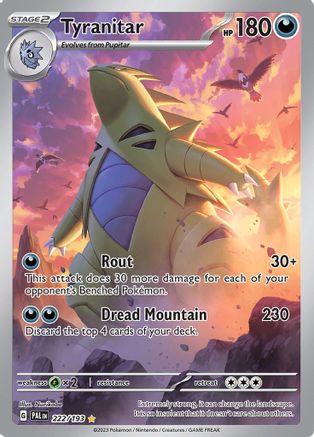 Tyranitar (222/193) - SV02 Paldea Evolved Holofoil - Illustration Rare