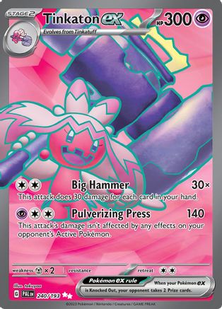 Tinkaton ex (240/193) - SV02 Paldea Evolved Holofoil - Ultra Rare
