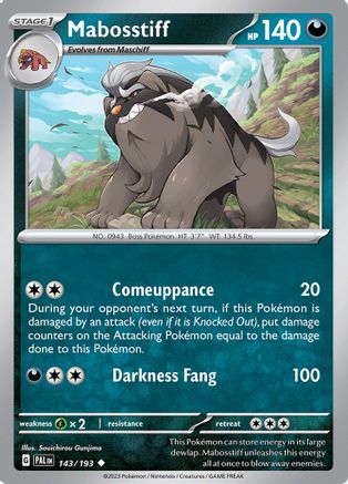 Mabosstiff (143/193) - SV02 Paldea Evolved - Uncommon