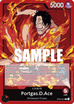 (OP03-001) Portgas.D.Ace - Pillars of Strength Normal