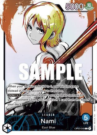 (OP03-040) Nami (040) (Alternate Art) - Pillars of Strength Foil