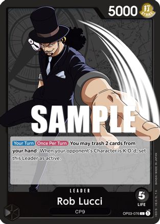 (OP03-076) Rob Lucci (076) - Pillars of Strength Normal