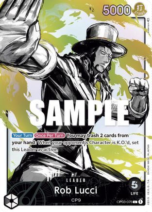 (OP03-076) Rob Lucci (076) (Alternate Art) - Pillars of Strength Foil