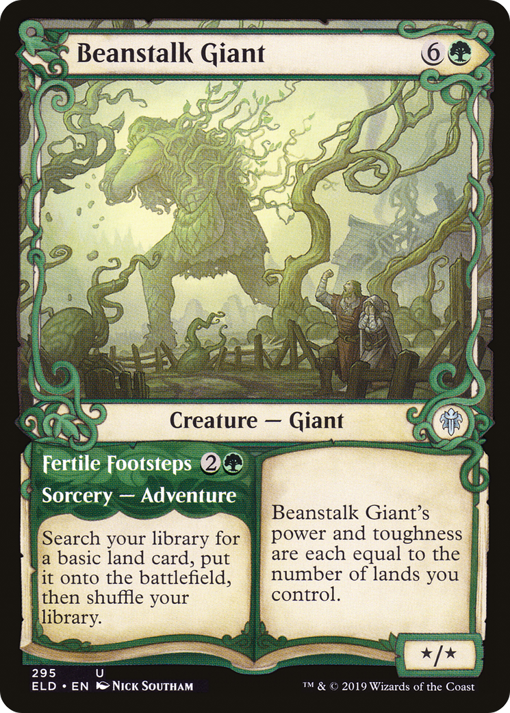 Beanstalk Giant // Fertile Footsteps (ELD-295) - Throne of Eldraine: (Showcase) Foil