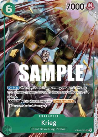 (OP03-025) Krieg (Alternate Art) - Pillars of Strength Foil