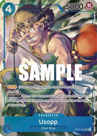 (OP03-041) Usopp (Alternate Art) - Pillars of Strength Foil