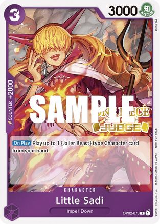 (OP02-073) Little Sadi (Judge) - One Piece Promotion Cards Foil