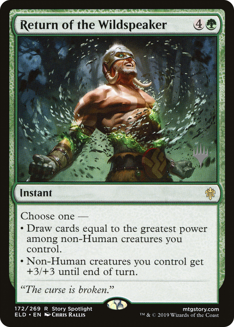 Return of the Wildspeaker (PPELD-172P) - Throne of Eldraine Promos (Promo Pack) Foil