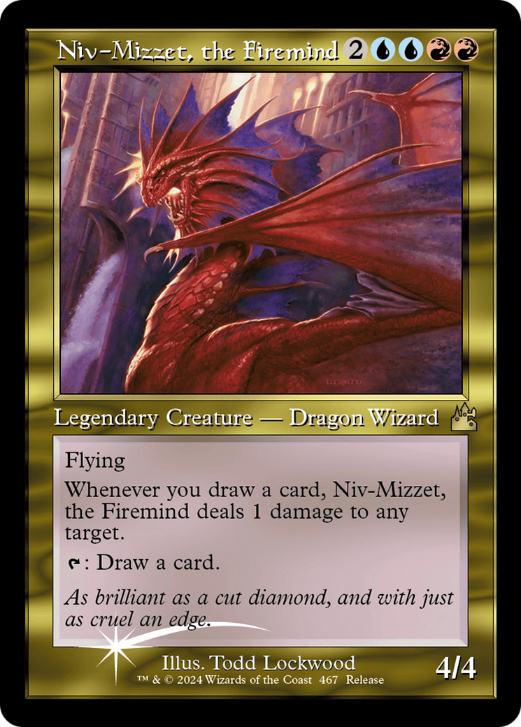Niv-Mizzet, the Firemind (Retro Frame) (LARP-467) - Ravnica Remastered Foil (Release)