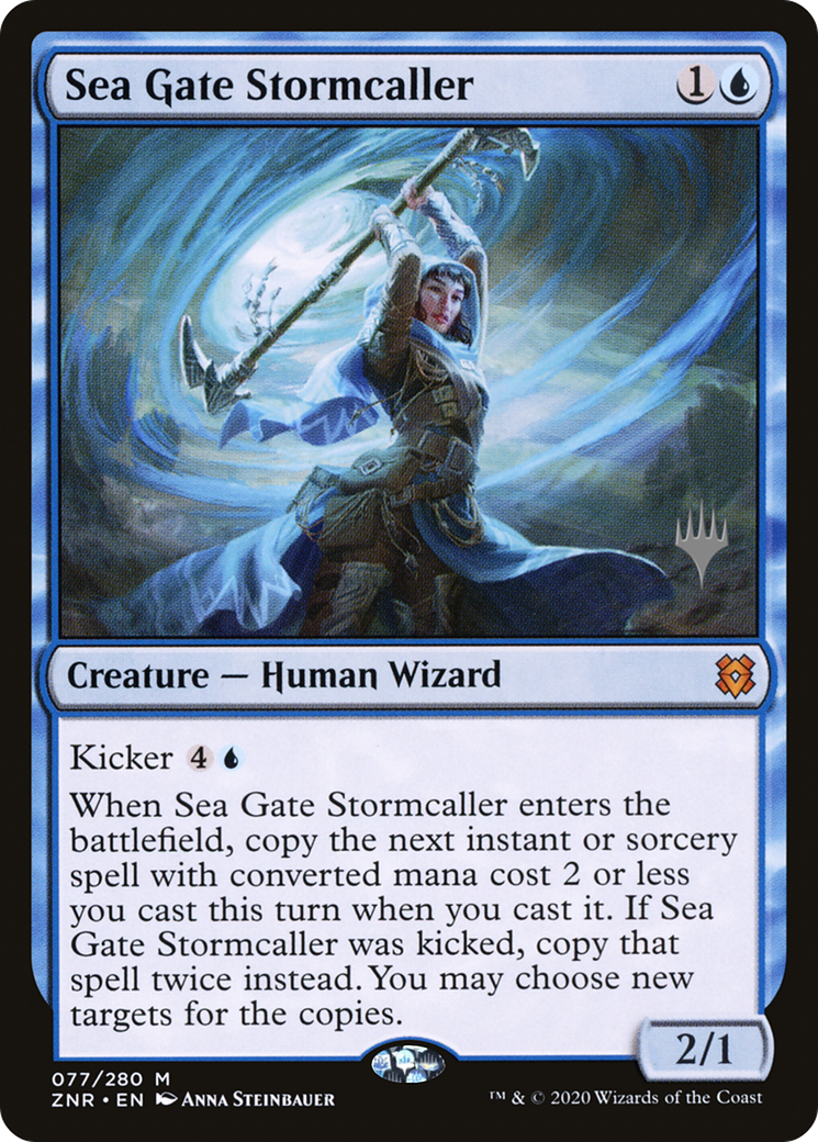 Sea Gate Stormcaller (PPZNR-77P) - Zendikar Rising Promos (Promo Pack) Foil