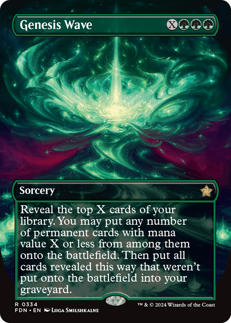 Genesis Wave (Borderless) (Borderless)(FDN-334) - Foundations Foil
