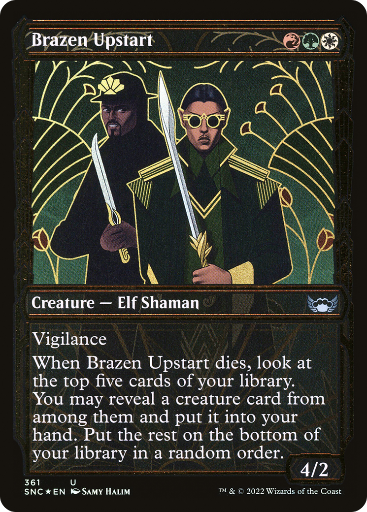 Brazen Upstart (Gilded Foil)(SNC-361) - Streets of New Capenna: (Showcase) Foil