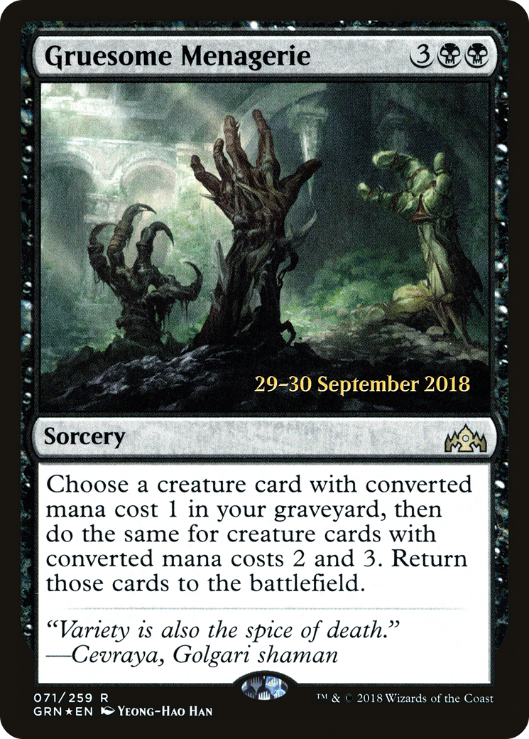 Gruesome Menagerie (PRE-71S) - Guilds of Ravnica Promos (Prerelease) Foil