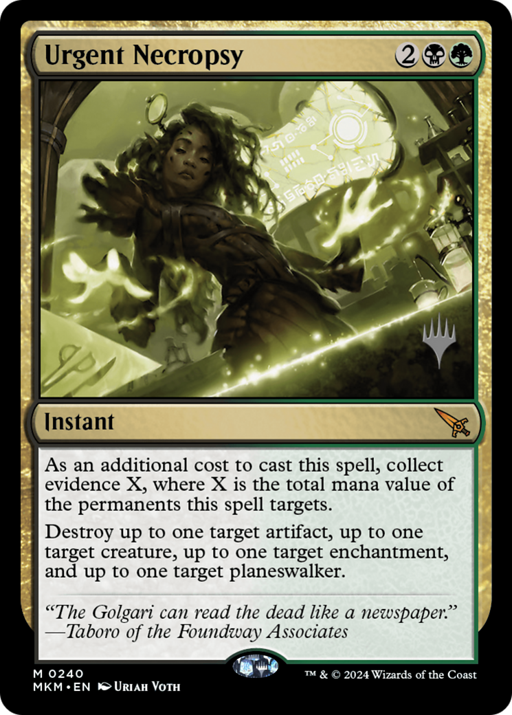Urgent Necropsy (PPMKM-240) - Murders at Karlov Manor Promos (Promo Pack)