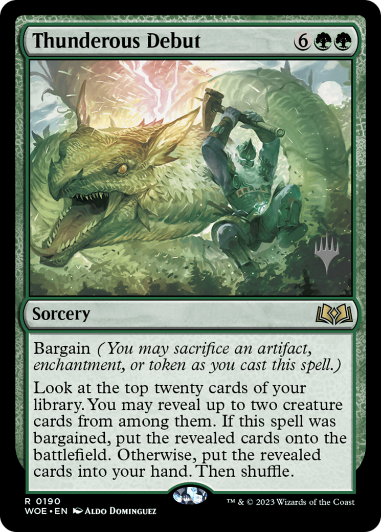 Thunderous Debut (PPWOE-190) - Wilds of Eldraine Promos Foil (Promo Pack)