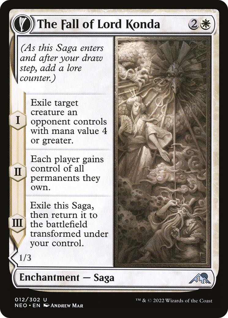 The Fall of Lord Konda (NEO-012) - Kamigawa: Neon Dynasty: (fandfc) Foil
