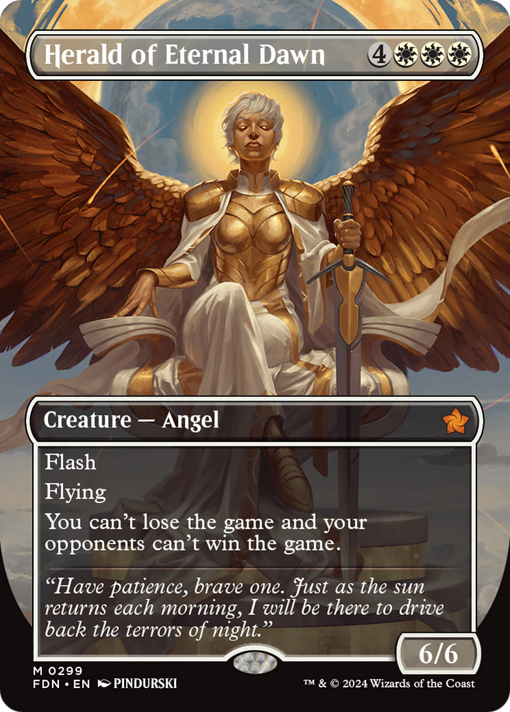 Herald of Eternal Dawn (Borderless) (Borderless)(FDN-299) - Foundations Foil