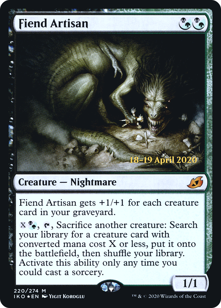 Fiend Artisan (PRE-220S) - Ikoria: Lair of Behemoths Promos (Prerelease) Foil