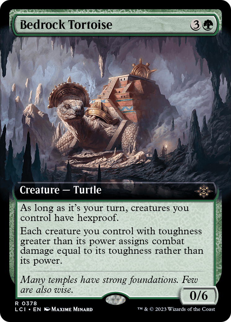 Bedrock Tortoise (Extended Art) (LCI-378) - The Lost Caverns of Ixalan: (Extended Art) Foil