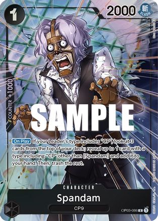(OP03-086) Spandam (Alternate Art) - Pillars of Strength Foil