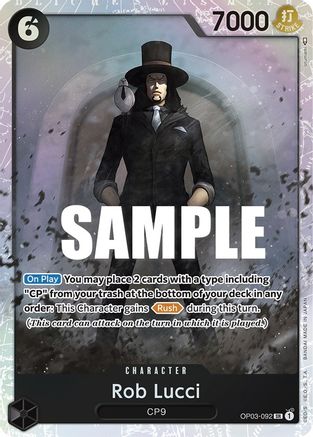 (OP03-092) Rob Lucci (092) - Pillars of Strength Foil