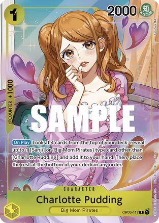 (OP03-112) Charlotte Pudding (Alternate Art) - Pillars of Strength Foil