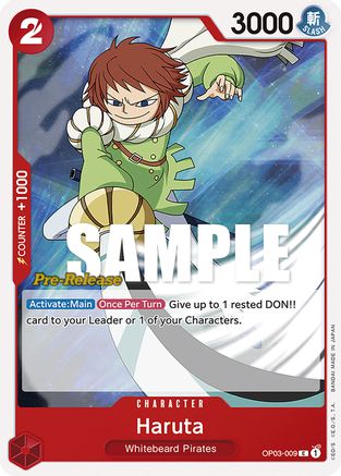 (OP03-009) Haruta - Pillars of Strength Pre-Release Cards Normal