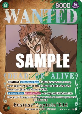 (OP01-051) Eustass"Captain"Kid (Wanted Poster) - Pillars of Strength Foil