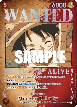 (ST01-012) Monkey.D.Luffy (Wanted Poster) - Pillars of Strength Foil