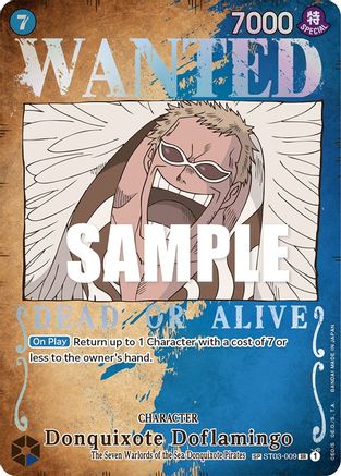 (ST03-009) Donquixote Doflamingo (Wanted Poster) - Pillars of Strength Foil