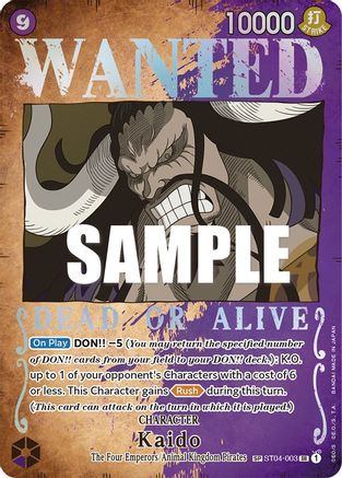 (ST04-003) Kaido (Wanted Poster) - Pillars of Strength Foil