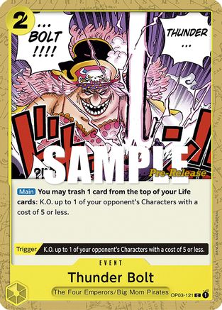 (OP03-121) Thunder Bolt - Pillars of Strength Pre-Release Cards Normal