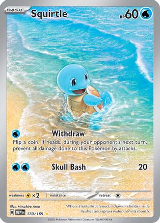Squirtle (170/165) - SV Scarlet & Violet 151 Holofoil - Illustration Rare