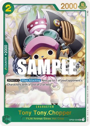 (OP02-034) Tony Tony.Chopper (Store Championship Participation Pack) - One Piece Promotion Cards Foil