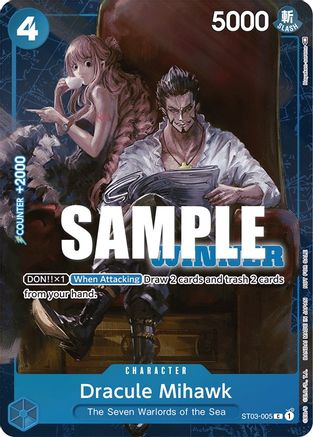 (ST03-005) Dracule Mihawk (Winner Pack Vol. 4) - One Piece Promotion Cards Foil