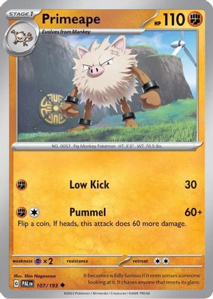 Primeape (Cosmos Holo) (107/193) - Miscellaneous Cards & Products Holofoil - Uncommon
