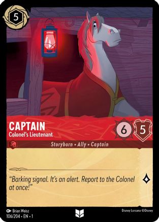 (106/204) Captain - Colonel's Lieutenant - The First Chapter Cold Foil