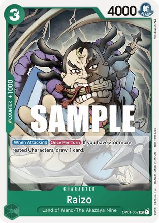 (OP01-052) Raizo (Event Pack Vol. 2) - One Piece Promotion Cards Normal